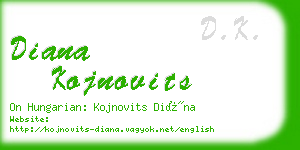 diana kojnovits business card